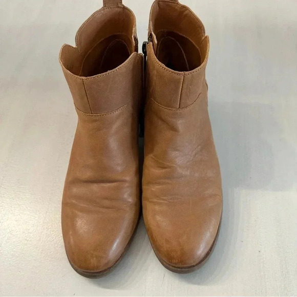 Lucky Brand LP-Prenma Topanga Tan Women's Leather Ankle Zip Up Booties Sz 8M GUC - Picture 4 of 10